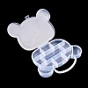 (Defective Closeout Sale: Scratched)11 Compartments Bear Plastic Storage Box CON-XCP0002-69-2