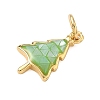 Christmas Brass Enamel Pendants KK-H534-08G-01-2