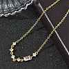 Brass Micro Pave Clear Cubic Zirconia Link Bracelets BJEW-E114-01C-G-2