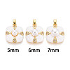 Brass Micro Pave Cubic Zirconia Cup Pearl Peg Bails Pin Pendants KK-T079-07G-3