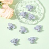 8Pcs Food Grade Eco-Friendly Silicone Focal Beads SIL-YW0001-82-4