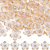 50Pcs Transparent Resin Sakura Flower Bead Caps RESI-SC0006-97-1