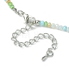 Faceted Rondelle Glass Beaded Necklace for Women NJEW-M208-01C-5