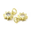 Brass Micro Pave Cubic Zirconia Charms KK-E068-VB238-3