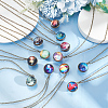 12Pcs 12 Styles Glass Universe Ball Necklace NJEW-AN0001-47-5