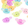 18Pcs 6 Colors Luminous Resin Crab Display Ornaments DJEW-TAD0001-04-2