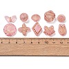 Frosted Transparent Acrylic Beads OACR-Z041-04-3