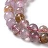 Natural Purple Rutilated Quartz Beads Strands G-M427-A01-02-4