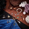 Halloween Theme Alloy Enamel Pendant Stitch Markers HJEW-AB00230-5