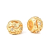 Brass Micro Pave Clear Cubic Zirconia Beads KK-C142-12B-G-2
