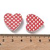 Spray Painted & Printed Wood Beads WOOD-L023-02B-3