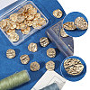 30Pcs 1-Hole Alloy Shank Buttons FIND-CA0011-66B-4
