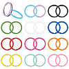 36Pcs 12 Colors Spray-painted Iron Keychain Clasps IFIN-BC0001-17-1