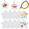 12Pcs Porcelain Heat Transfer Sublimation Blank Pendant Decorations AJEW-SP0002-19B-1