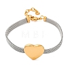 Ion Plating(IP) Fashionable 304 Stainless Steel Bracelets BJEW-J038-47G-1