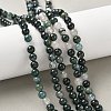 Natural Moss Agate Beads Strands X-G-L470-31-6mm-6