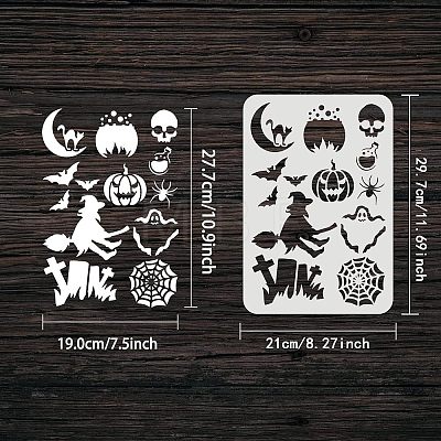 Plastic Reusable Drawing Painting Stencils Templates DIY-WH0202-323-1