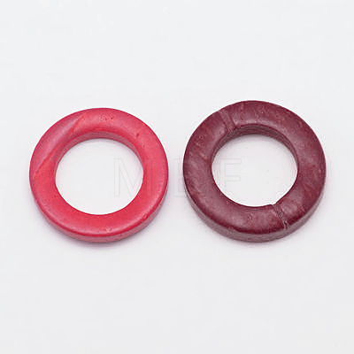 Dyed Wood Jewelry Findings Coconut Linking Rings COCO-O006C-13-1