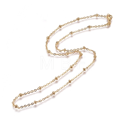 304 Stainless Steel Cable Chains/Satellite Chains Necklaces NJEW-L159-07A-G-1