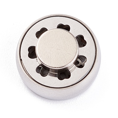 304 Stainless Steel Magnetic Diffuser Locket Aromatherapy Essential Oil Buckle AJEW-M027-12P-1