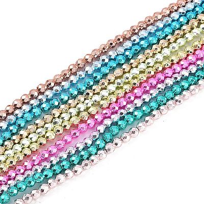 Baking Paint Electroplated Synthetic Non-magnetic Hematite Beads Strands G-H072-A01-01-1