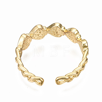 Brass Enamel Cuff Rings RJEW-N035-041-NF-1
