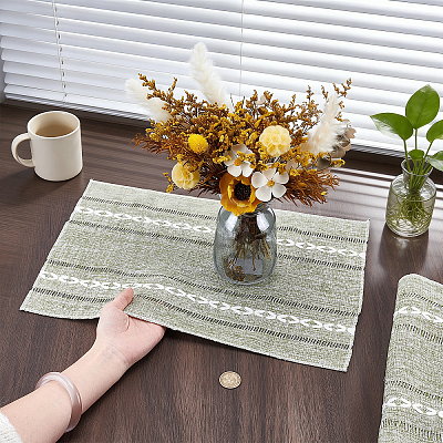 10Pcs Linen Cotton Heat Insulation Coasters AJEW-GO0005-54B-1
