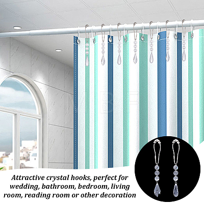 Iron Shower Bathroom Curtain Rings HJEW-AB00311-1
