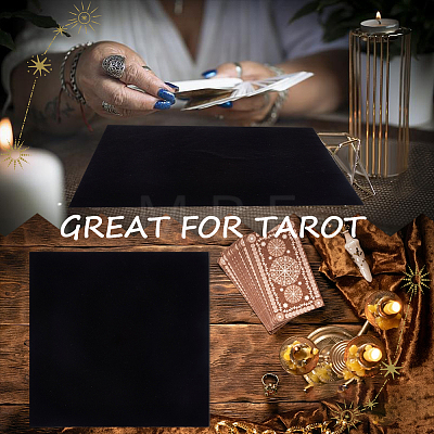 Square Velvet Tarot Tablecloth for Divination AJEW-WH0470-82B-1