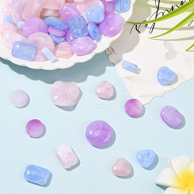 72Pcs 9 Styles Imitation Gemstone Acrylic Beads OACR-FS0002-82-1