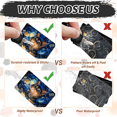 Plastic Waterproof Card Stickers STIC-WH0032-023-1