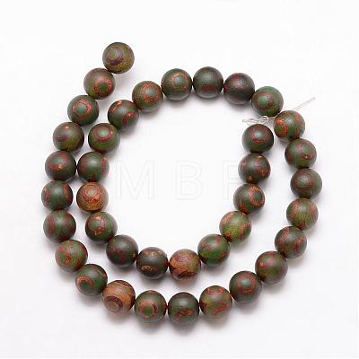 Tibetan Style Mixed Pattern dZi Beads G-K166-03-10mm-L2-1