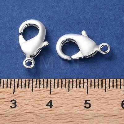 Rack Plating Brass Lobster Claw Clasps KK-F090-27S-03-1