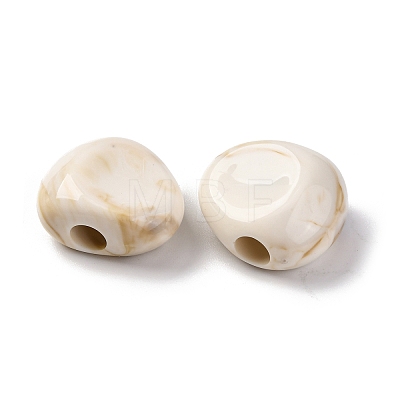 Two Tone Opaque Acrylic Beads X-MACR-Z002-01B-1