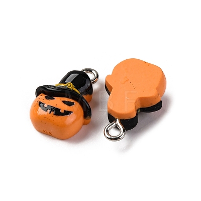 Halloween Theme Opaque Resin Pendants RESI-D075-01A-1