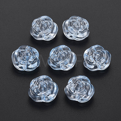 Transparent Baking Painted Glass Beads X-GLAA-S190-022-A03-1