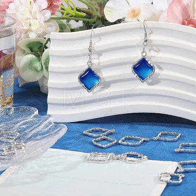 Alloy Open Back Bezel Pendants FIND-WH0111-887P-1