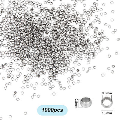 Unicraftale 1000Pcs 304 Stainless Steel Spacer Beads STAS-UN0054-13-1