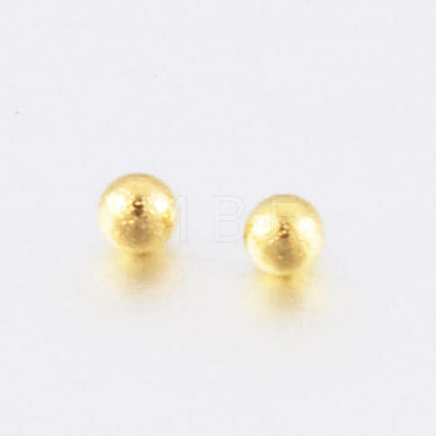 Stainless Steel Solid Round Beads STAS-F153-1mm-G-1