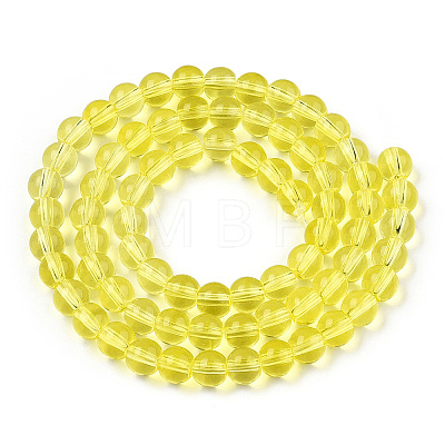 Transparent Glass Beads Strands GLAA-T032-T6mm-12-1
