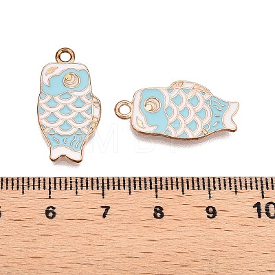 Light Gold Plated Alloy Enamel Pendants PALLOY-N176-27A-RS-1