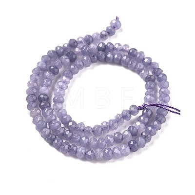 Dyed Natural Malaysia Jade Rondelle Beads Strands X-G-E316-2x4mm-33-1