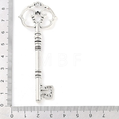 Tibetan Style Alloy Skeleton Key Big Pendants TIBEP-Q043-021-RS-1