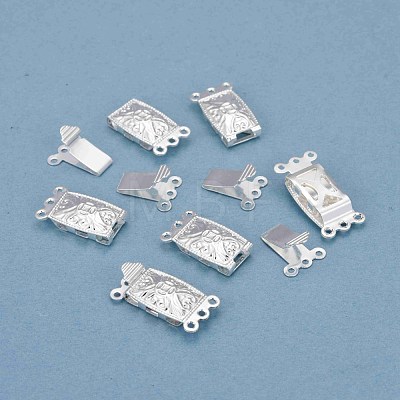 304 Stainless Steel Box Clasps STAS-P249-02S-1