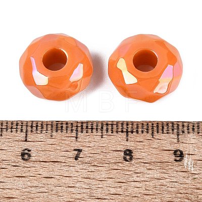 Opaque Acrylic European Beads OACR-E033-23J-1