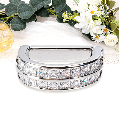 Alloy Pave Clear Cubic Zirconia Men's Tie Clips FIND-WH20043-070P-1