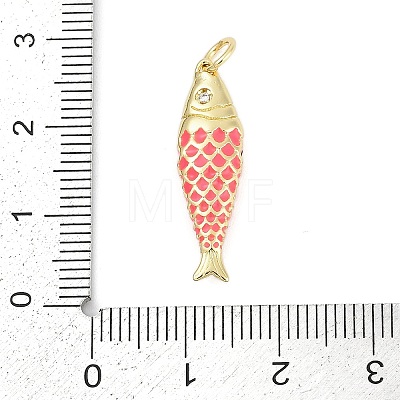 Brass with Cubic Zirconia Pendants KK-G522-43G-02-1