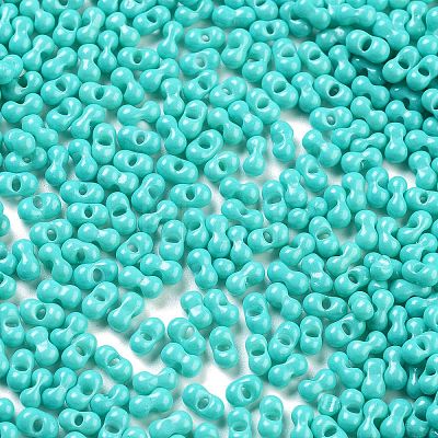 Baking Paint Glass Seed Beads SEED-A033-05O-1