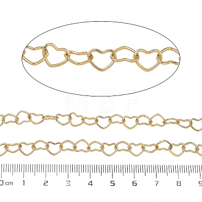 304 Stainless Steel Heart Link Chains CHS-F025-02A-G-1