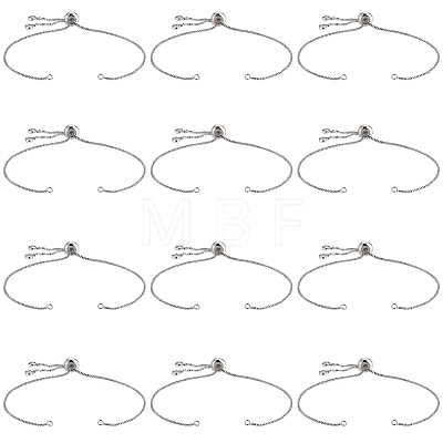 32Pcs Rack Plating Adjustable Brass Slider Bracelet Making KK-SP0001-78P-1